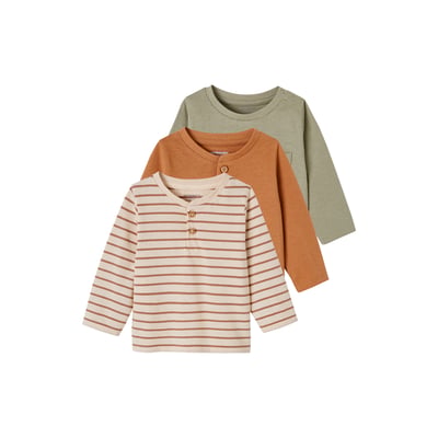 Lot 3 tee-shirts Basics en coton bio VERTBAUDET