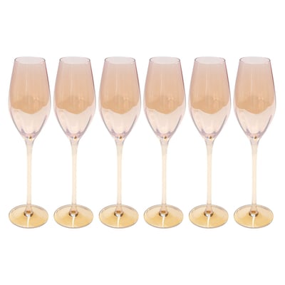 Lot de 6 flûtes à champagne, MOCCA KARE DESIGN