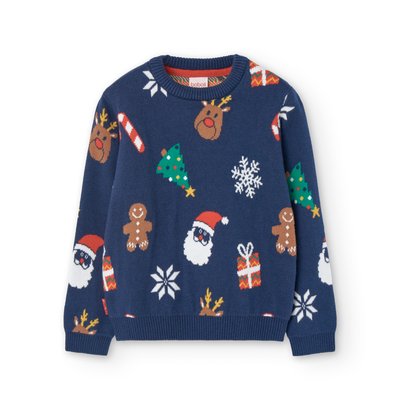 Pull imprimé Noël et col rond BOBOLI