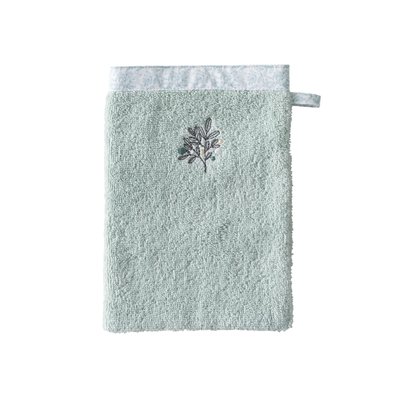 Gant de toilette coton bio JARDINE CARRE BLANC