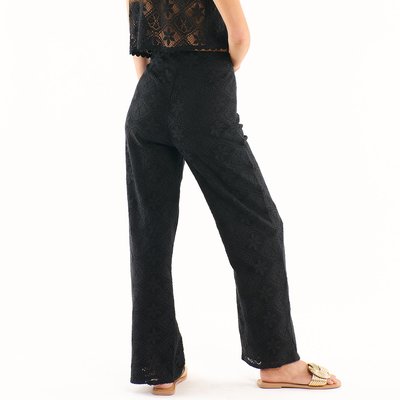 Pantalon en crochet dentelle coupe droite KAYLE WILD