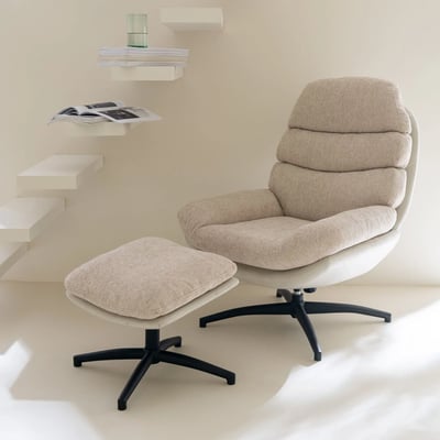Fauteuil relax pivotant avec repose pieds - ALLINE HELLIN, DEPUIS 1862