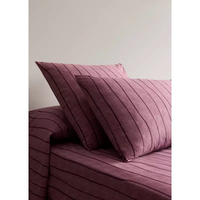 Housse de couette 100 % coton rayures Lit 135/140 cm MANGO HOME