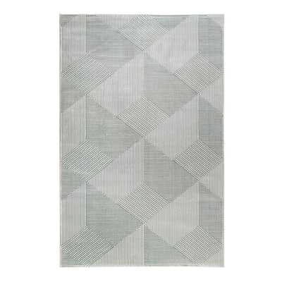 Tapis motif géométrique à relief ,  VELVET GROOVE ESPRIT