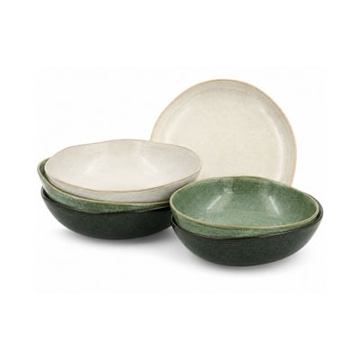 Lot de 6 assiettes creuses, MILA ARTIME