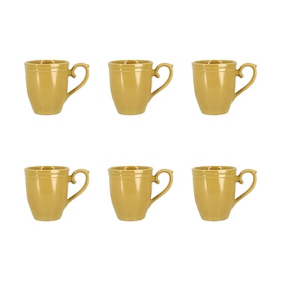 Lot de 6 mugs 30cl en grès, SIGNATURE NOVASTYL