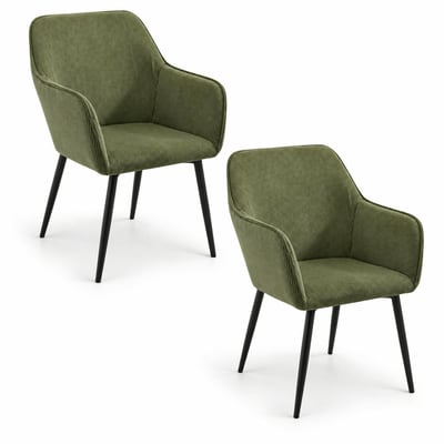 Fauteuil de table en velours cotelé (lot de 2) MALMOE PIER IMPORT