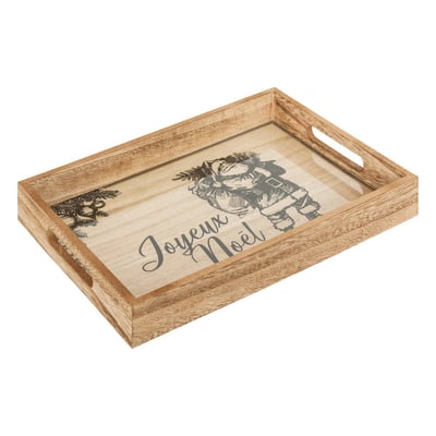 Plateau bois Père Noël 24x34cm ATMOSPHERA