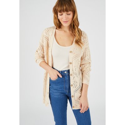 Gilet long maille ajourée DAMART