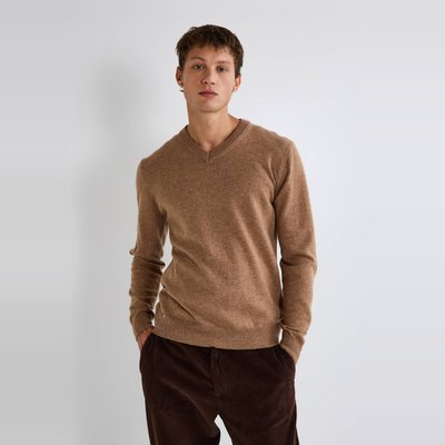 Pull col v en mélange laine et cachemire MONOPRIX