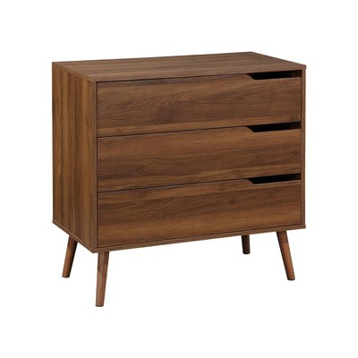 Commode décor bois de noyer 3 tiroirs NEPAL SWEEEK