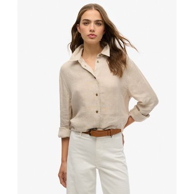 Chemise boyfriend décontractée en lin SUPERDRY