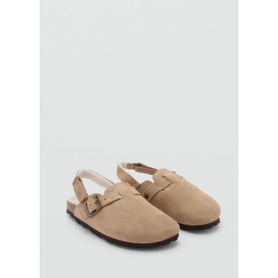Sabots cuir doublure imitation mouton retourné MANGO KIDS