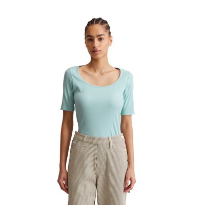 T-shirt slim en jersey côtelé doux MARC O’POLO DENIM