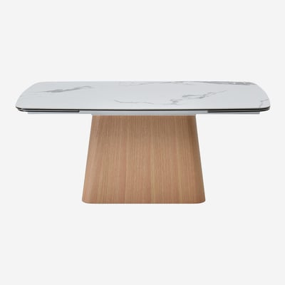 Table extensible en chêne avec plateau en céramique LINKA HABITAT