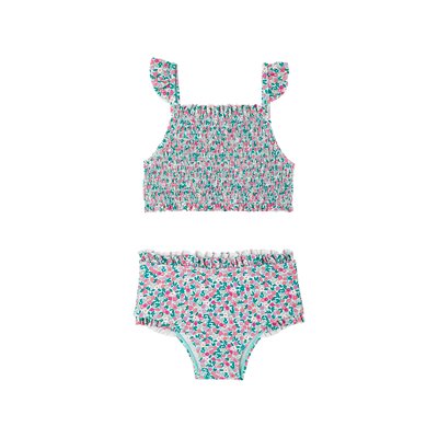 Maillot de bain 2 pièces avec haut smocké VERTBAUDET