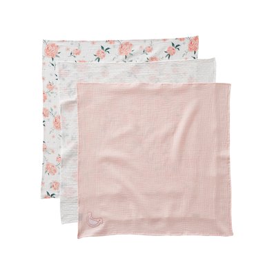 Lot de 3 langes EAU DE ROSE Oeko-Tex® VERTBAUDET
