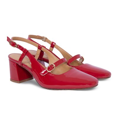Escarpins slingback cuir vernis JULES & JENN