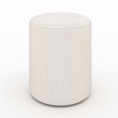 Pouf rond en velours côtelé - LILY RENDEZ-VOUS DÉCO