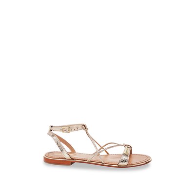 Sandales plates en cuir à brides HIRONDEL LES TROPEZIENNES PAR M BELARBI