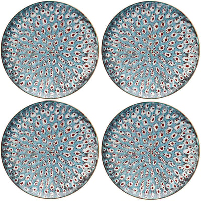 Lot de 4 assiettes plates en porcelaine, GIOIA KARE DESIGN