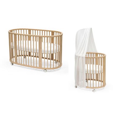 Berceau SLEEPI mini avec extension et matelas STOKKE