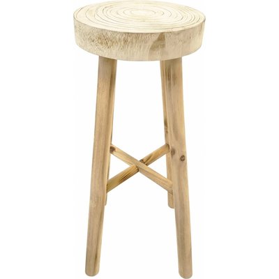 Tabouret rustique en bois naturel style authentique RECOLLECTION