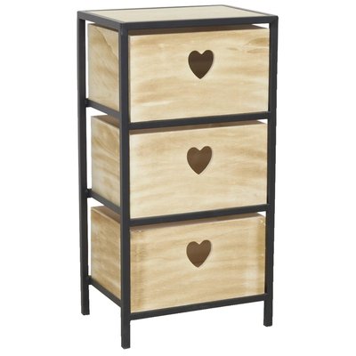 Commode 3 tiroirs en paulownia Lovely 3 tiroirs AUBRY GASPARD