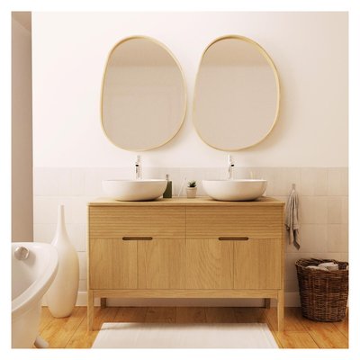 Meuble double+vasque+rob+miroir ALASKA MOB IN