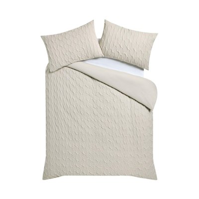 Housse de couette et taies à motif carré NEXT