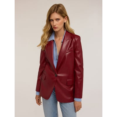 Blazer à simple boutonnage en tissu enduit MOTIVI
