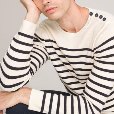 Pull marinière en coton bio, Signature LA REDOUTE COLLECTIONS