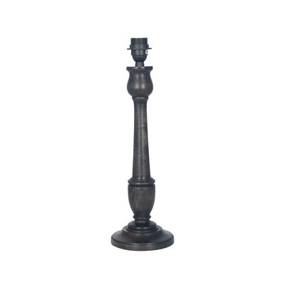 Antique Black Candlestick Wood Table Lamp Base SO'HOME
