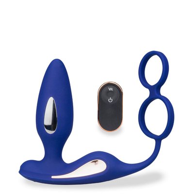 Plug gode anal de luxe vibrations et électrostimulation avec cockring Fever LOVE AND VIBES