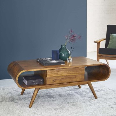 Table basse en mindi massif APOLLINE BERAH GETAH