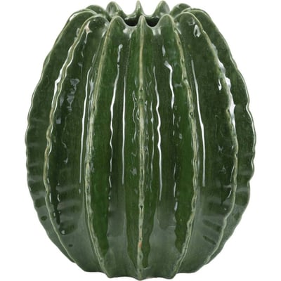 Vase rond en céramique relief cactus MODERN RECOLLECTION