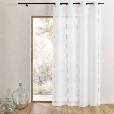 Voilage en jacquard à rayures verticales ondulées HOME MAISON