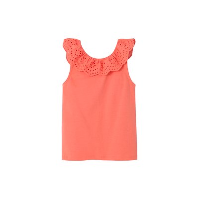 Débardeur à volant en broderie anglaise VERTBAUDET