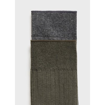Lot 2 paires de chaussettes côtelées coton MANGO MAN