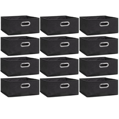 Lot De 12 Boites De Rangement En Tissu TOILINUX