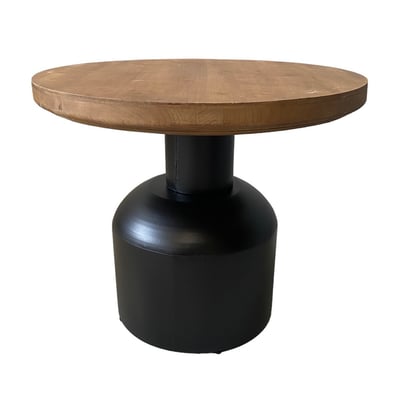 Table basse en bois de pin naturel et acier - PLOT MATHI DESIGN