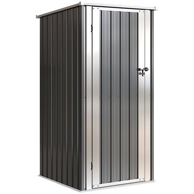 Abri de jardin Acier galvanisé Gris foncé OUTSUNNY