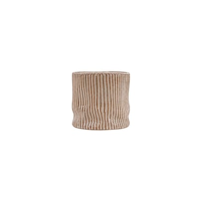 Cache-pot en céramique striée 13cm ORNAMI