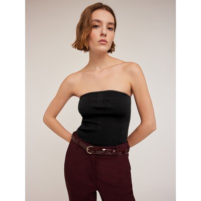 Top bustier en maille côtelée MOTIVI