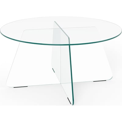Table basse ronde SAMOS en verre trempé RECOLLECTION