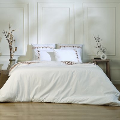 Parure + taies 65x65 percale NORA FEBRONIE