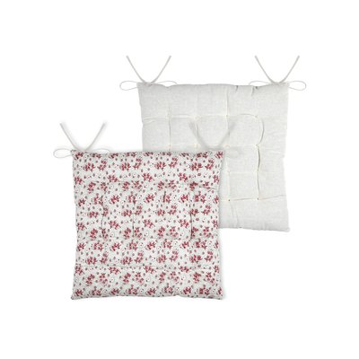 Galette de chaise fleurs en coton LOVELY CASA