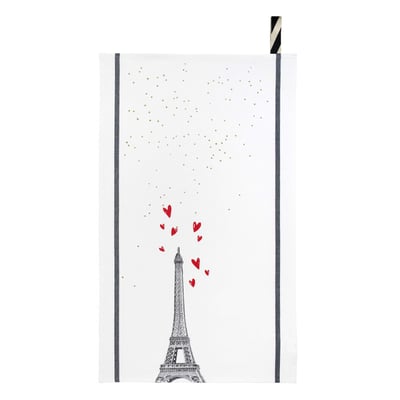 Torchon Eiffel Cœurs LA CERISE SUR LE GATEAU