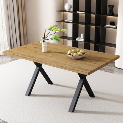 Table à manger rectangulaire style industriel, VEXAD MEUBLES COSY