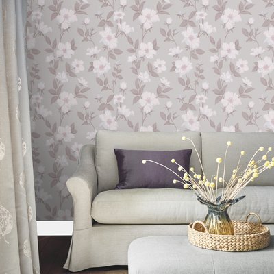 Papier peint Fleurir Sugared LAURA ASHLEY